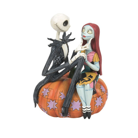 Figurine Disney Tradition - L'etrange Noel De Mr Jack - Jack & Sally Citrouille