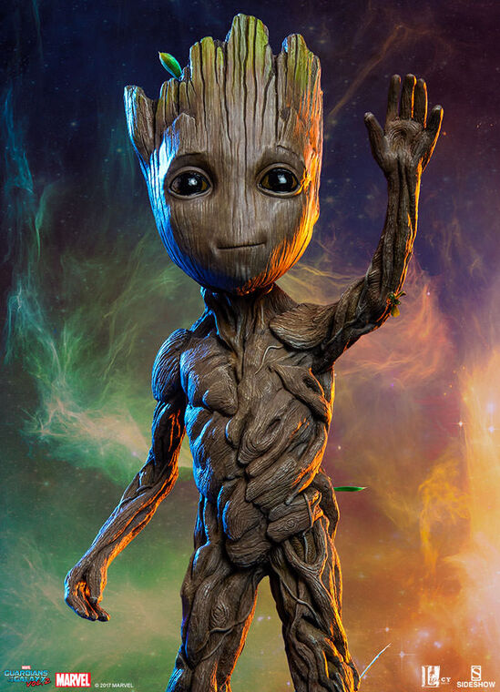 Statuette Sideshow Les Gardiens De La Galaxie Vol 2 Baby Groot 28 Cm Marvel