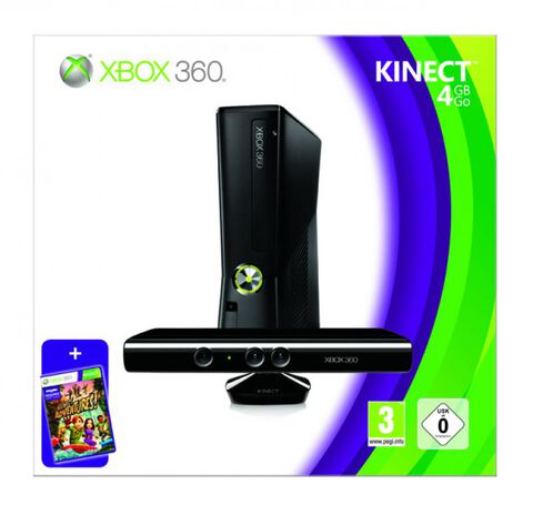 Pack X360 4 Go + Kinect Incluant Kinect Adventures