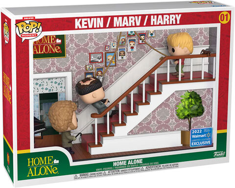 Figurine Funko Pop! Moments Dlx N°1 - Home Alone - Kevin Marv Et Harry Escalier