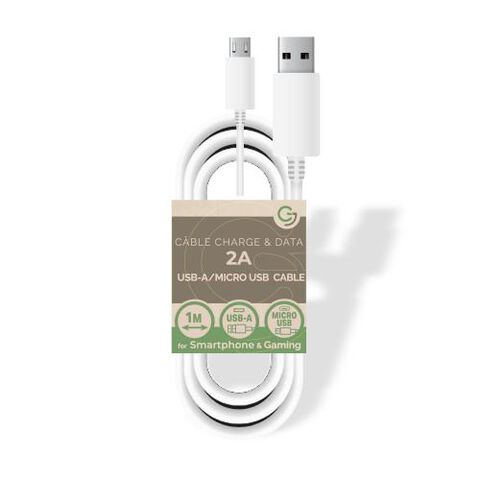 Câble Micro Usb Universel - 1m Blanc
