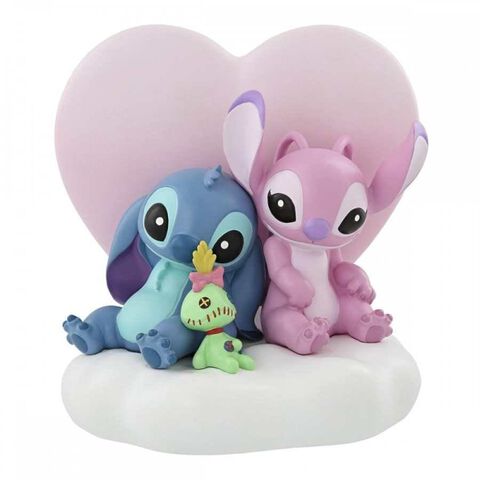 Figurine Disney Grand Jester - Lilo & Stitch - Fig Lumineuse Stitch & Lilo Coeur