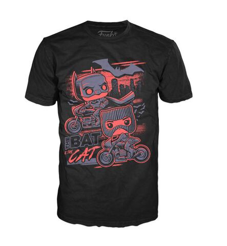 T-shirt Pop Tee - Batman - Bat & The Cat - Taille L