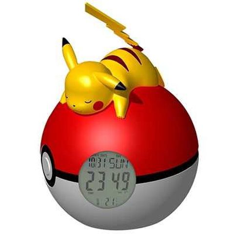 Réveil Pokemon Pikachu avec LED, figurine de jeu Kawaii