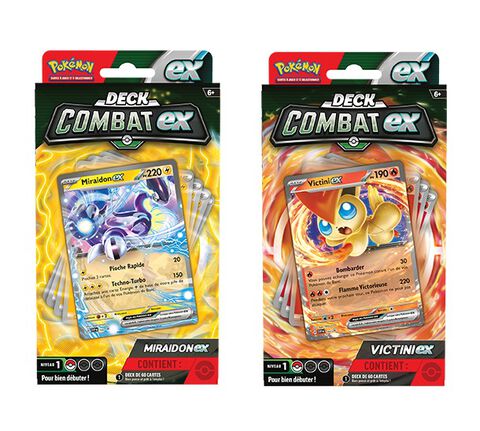 Pokémon - Deck - Decks de Combat EX - Miraidon-ex ou Victini-ex (Lot de 2 decks différents)