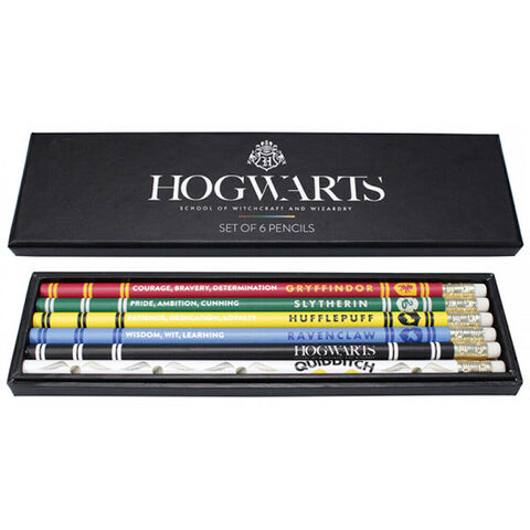 Boite de 6 crayons à papiers Harry Potter - Maison et cadeaux