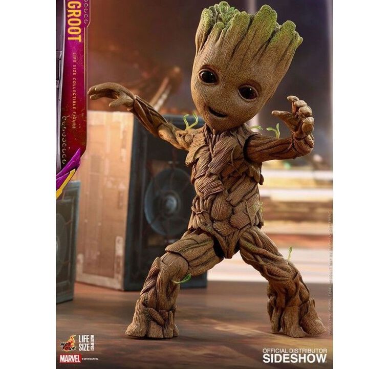 Figurine Hot Toys Les Gardiens De La Galaxie Vol 2 Groot Slim Version 26 Cm Marvel