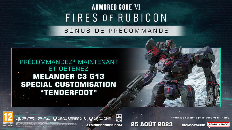 Armored Core VI Fires Of Rubicon- Launch Edition sur PS4, tous les