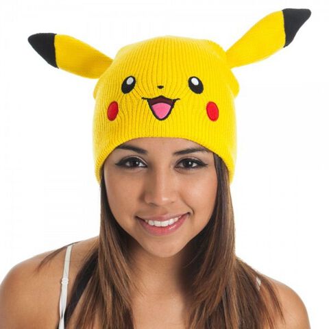 Bonnet Pokemon Adulte, Bonnet Pikachu avec oreilles