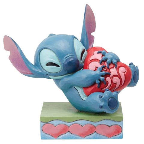 Figurine Disney Tradition - Lilo & Stitch - Stich Câlinant Un Coeur