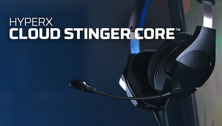 Casque Cloud Stinger Core Noir-Bleu, Filaire, Compatible PS5 PS4